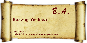 Bezzeg Andrea névjegykártya